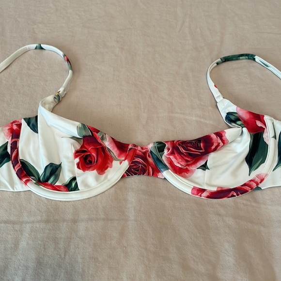 NWT We Wore What Rose Bikini Top - Picture 2 of 5